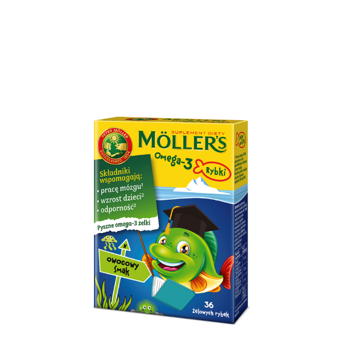 Möller’s Omega-3 Rybki - przepyszne żelki dla dzieci z kwasami omega-3 oraz witaminą D3