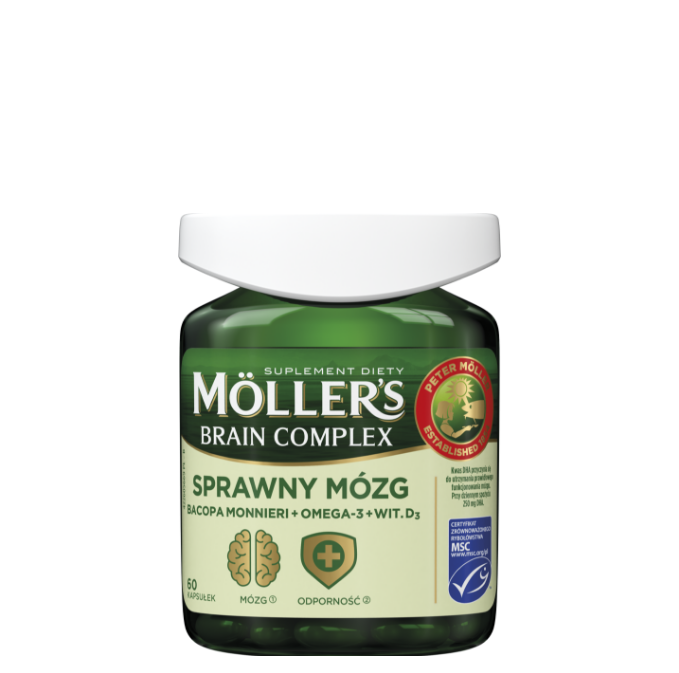 Möller’s BRAIN COMPLEX na wsparcie zdrowia mózgu, pamięci i koncentracji