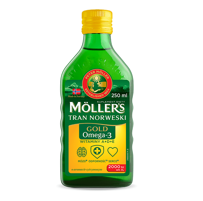 Möller’s Gold Tran Norweski - tran z witaminą D3 i Omega-3